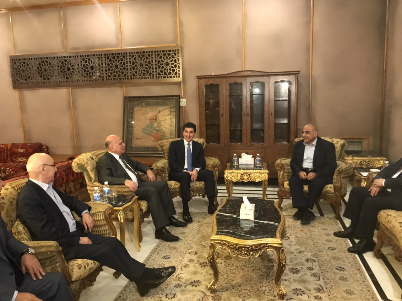 نێچیرڤان بارزانی و عادل عەبدولمەھدی پرسی سەرۆككۆمار تاوتوێ دەكەن