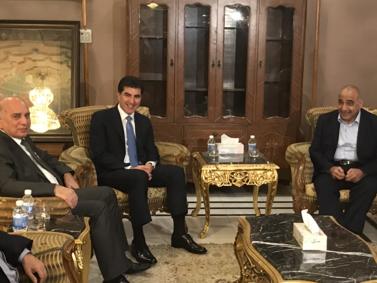 نێچیرڤان بارزانی و عادل عەبدولمەھدی پرسی سەرۆككۆمار تاوتوێ دەكەن