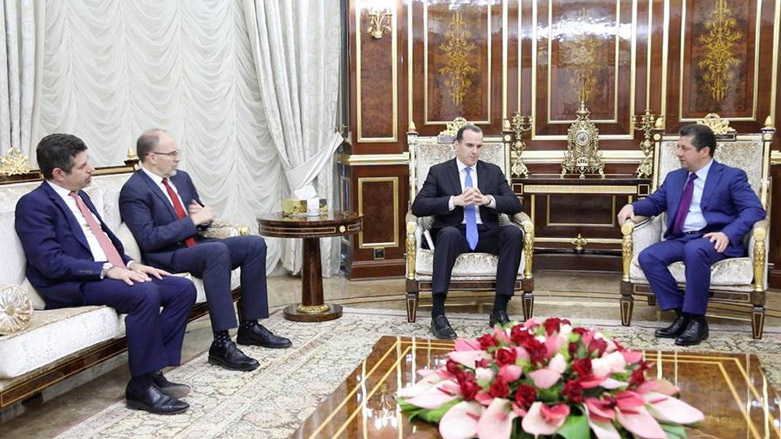 Chief of the Kudristan Region Security, Masrour Barani received a US delegation led by Brett McGurk, Sep. 18, 2018. (Photo: KRSC)