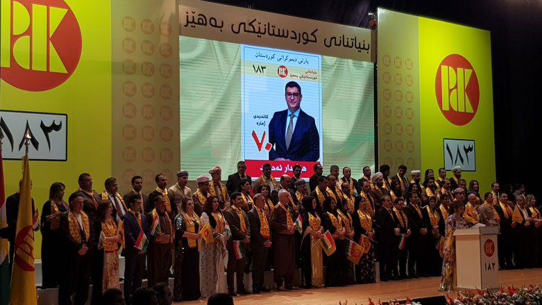 A campaign rally for Kurdish journalist Hevidar Ahmed in Erbil, Sept. 11, 2018. (Photo: Kurdistan 24/Wladimir van Wilgenburg)