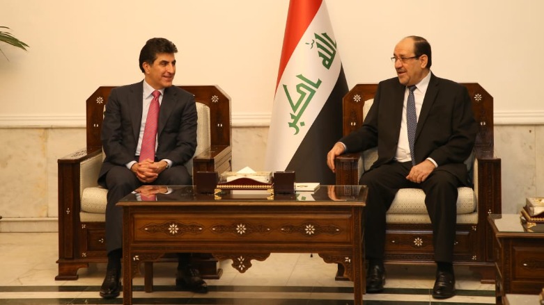 The Prime Minister of the Kurdistan Region, Nechirvan Barzani, met with the vice-President of Iraq and head of State of Law Coalition, Nouri al-Maliki, in Baghdad, Sep. 22, 2018. (Photo: KRG)