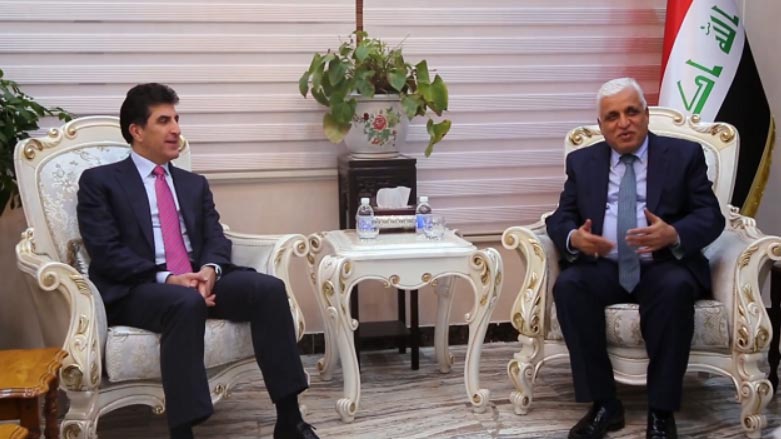 نچیروان بارزانی  نخست وزیر اقلیم کردستان روز 31 شهریور در بغداد با فالح الفیاض از رهبران ائتلاف البناء دیدار کرد، KRG