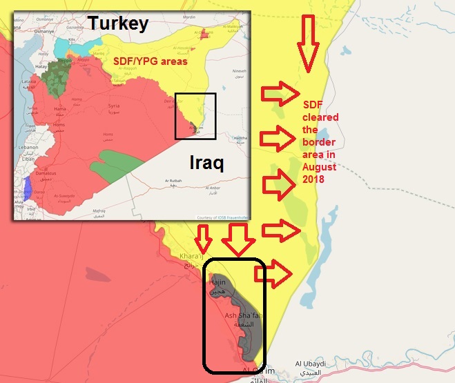 Map of the area where the offensive will take place. 