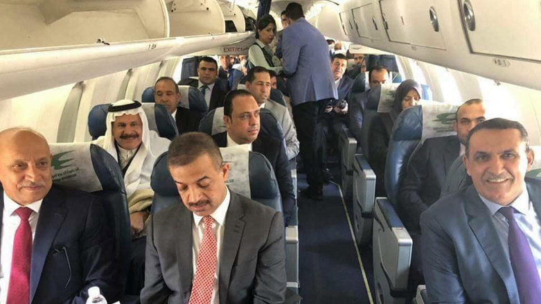 First commercial airline lands plane in Kirkuk airport, Sep. 30. 2018. (Photo: Social Media)