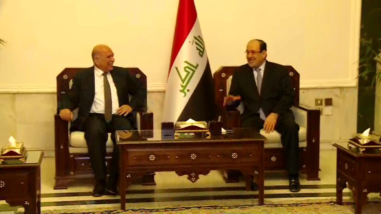 Nouri al-Maliki (right), the leader of State of Law Coalition, and Fuad Hussein, the Kurdistan Democratic Party’s (KDP) candidate for president of Iraq, during a meeting on Sept. 26, 2018. (Photo: Kurdistan 24)
