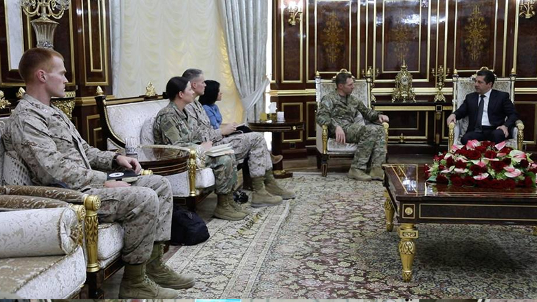 بحث الجانبان آخر مستجدات الحرب على الارهاب وكذلك عبرا عن القلق من الهجوم على كويسنجق (صورة: مكتب بارزاني)
