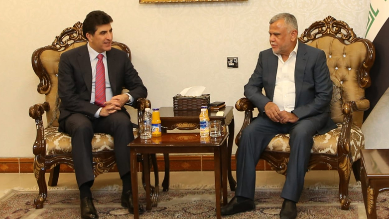 نيجيرفان بارزاني وهادي العامري يجتمعان في بغداد