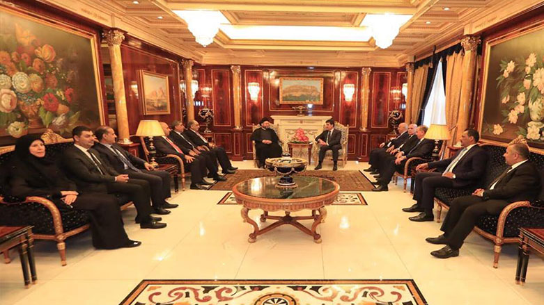 هیأت عالیرتبه ائتلاف بزرگ اصلاح هنگام دیدار با نچیروان بارزانی