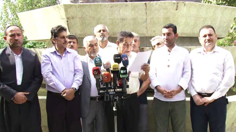 The Social Coalition of Kirkuk People read their statement during a presser on Tuesday, Oct. 9, 2018. (Photo: Kurdistan 24)