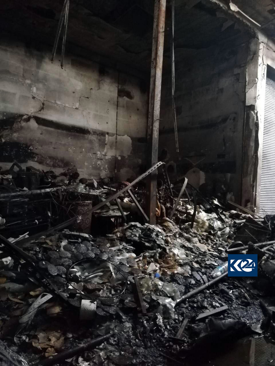 بازاڕی لەنگەی ھەولێر ئاگری گرت