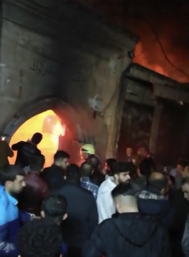 ئاگر لە بازاڕی قەیسەری كەركووك كەوتەوە