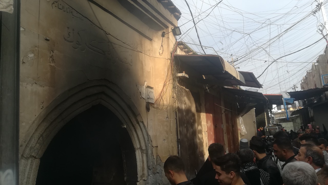 ئاگر لە بازاڕی قەیسەری كەركووك كەوتەوە