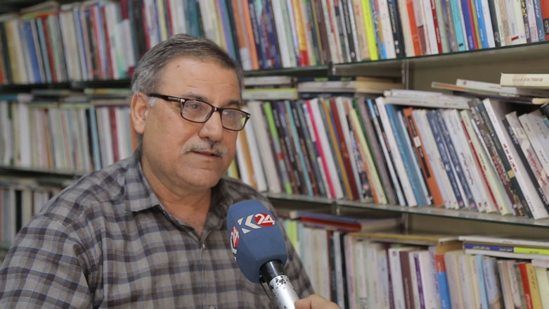 Bakir Latif, the owner of a bookstore in Kirkuk, Nov. 3, 2018. (Photo: Kurdistan 24)