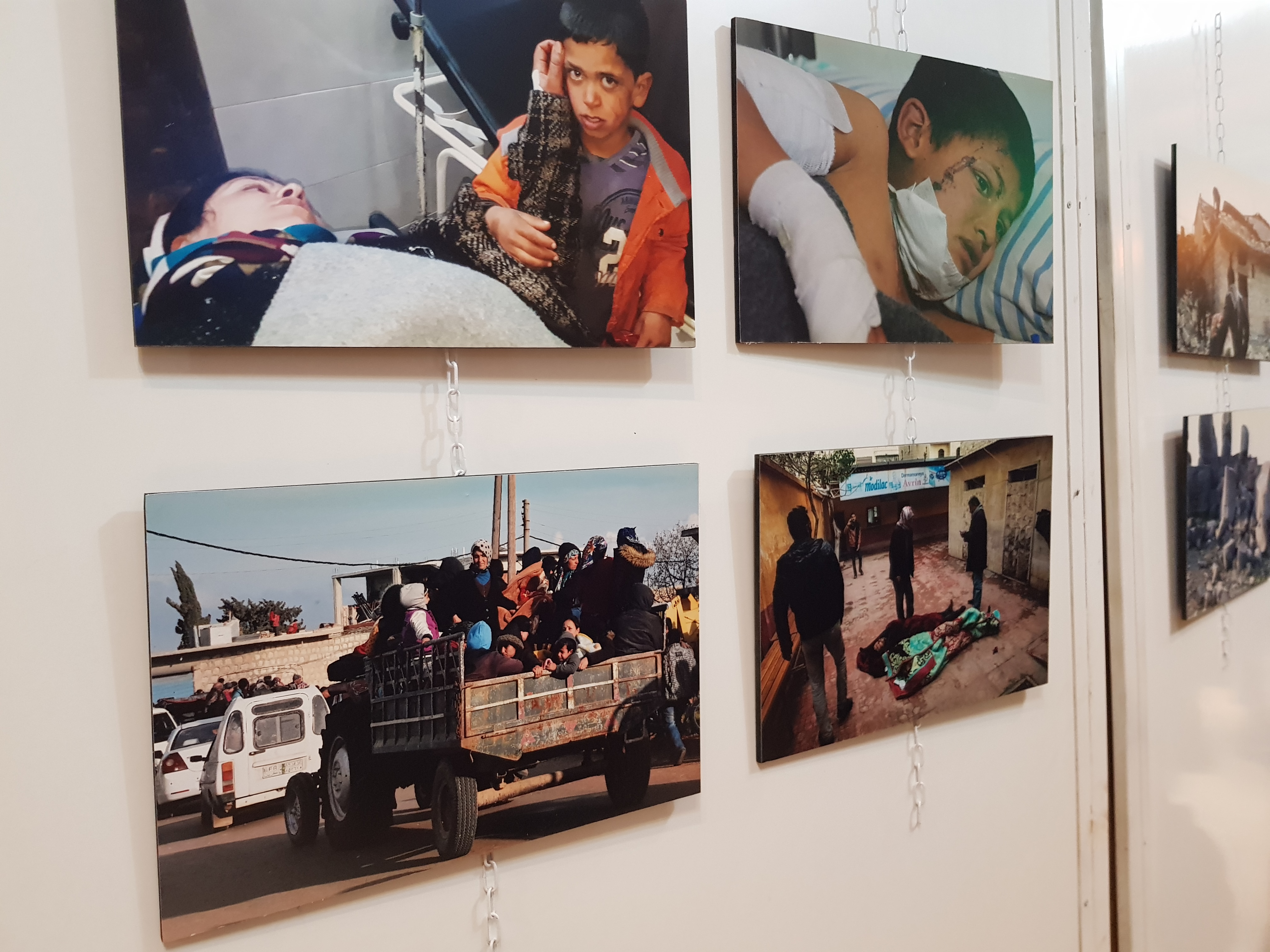 Pictures documenting the war in Afrin. (Photo: Kurdistan 24)