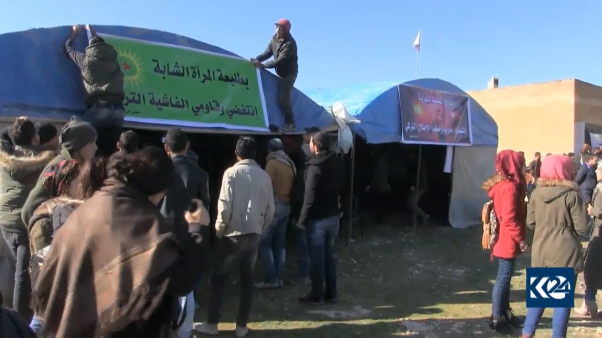 خه‌ڵكى منبج دژى له‌شكركێشى توركيا مانيان گرت