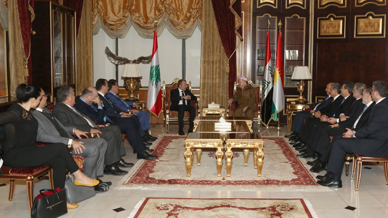 The Lebanese delegation met with Masoud Barzani in Erbil, Dec. 4, 2018. (Photo: Barzani's press office)