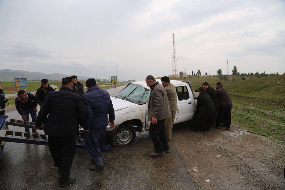 لە رووداوێكی ھاتووچۆدا 6 كەس برینداربوون