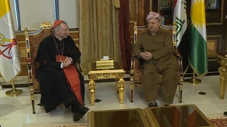 Serok Barzanî pêşwazî li Serokwezîrê Vatîkanê dike