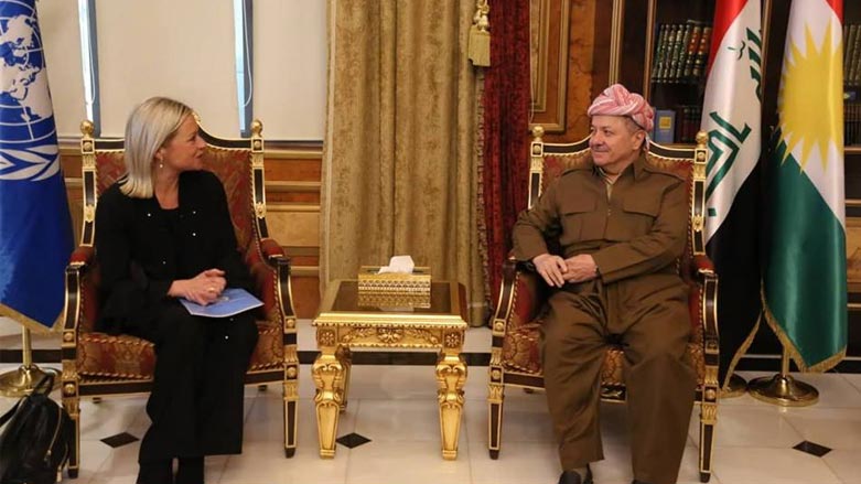 Serok Barzanî ligel Nûnera Neteweyên Yekgirtî civiya