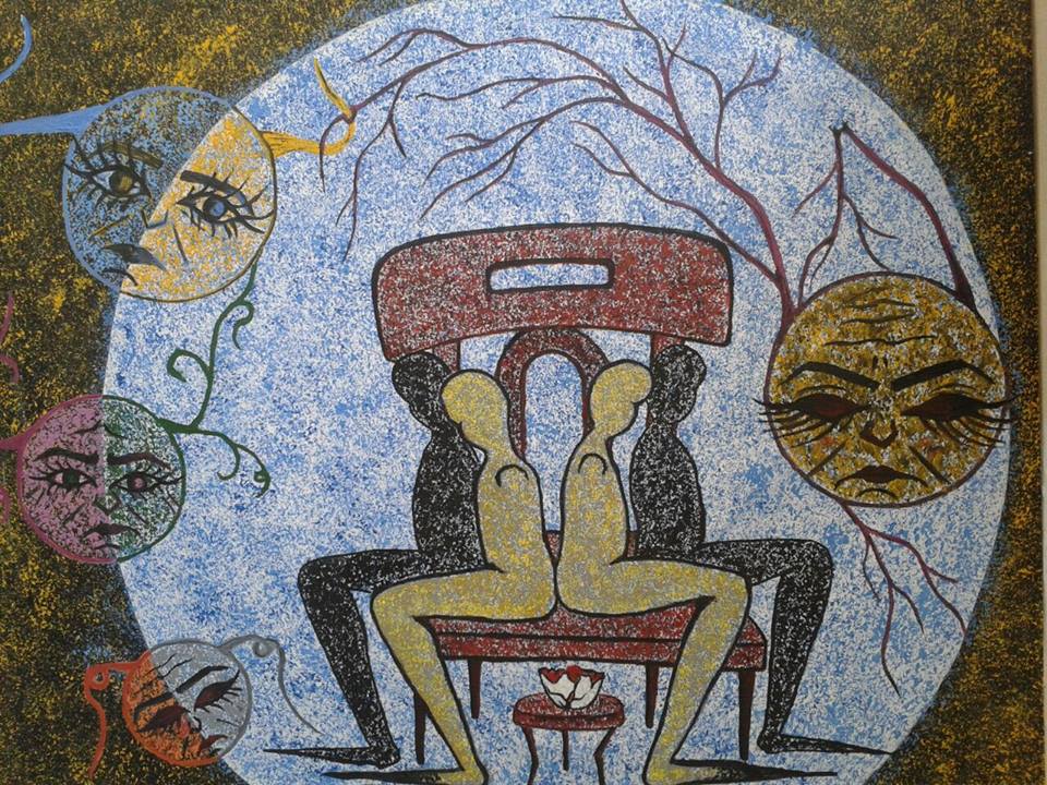 Em di rengekî yan tabloyekê de li xwe digerin