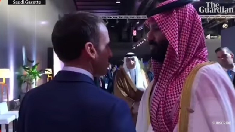 کامێرایەک گفتوگۆیەکی نهێنی ماکرۆن و شازادەی سعوودییە ئاشکرا دەکات