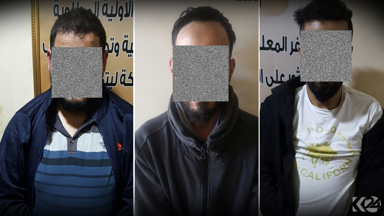 One of the members was arrested in al-Dora district south of Baghdad and using him to capture the other two. (Photo: MOD)