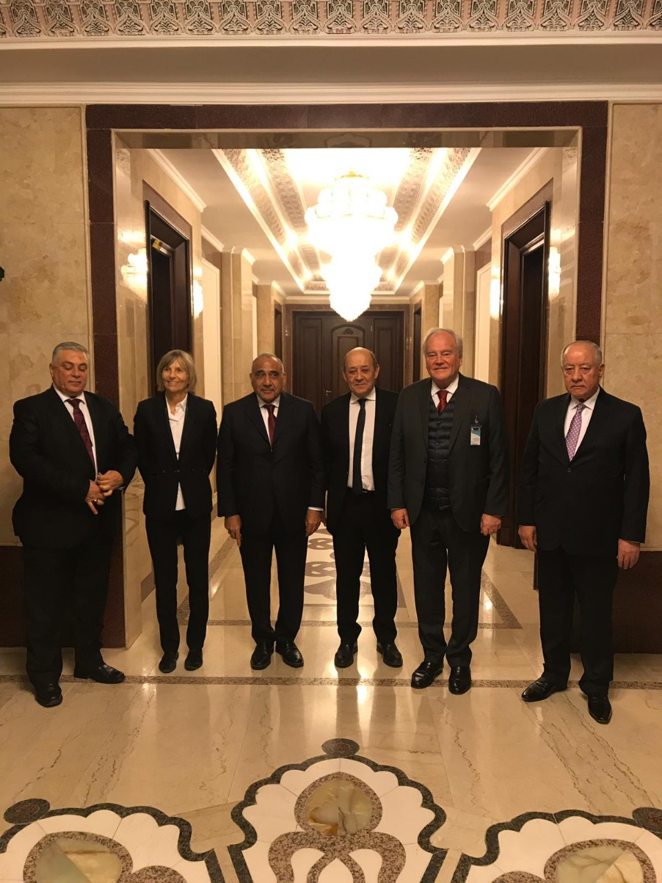 پێشوازی عادل عەبدولمەهدی لە وەزیری دەرەوەی فەرەنسا لە بەغدا