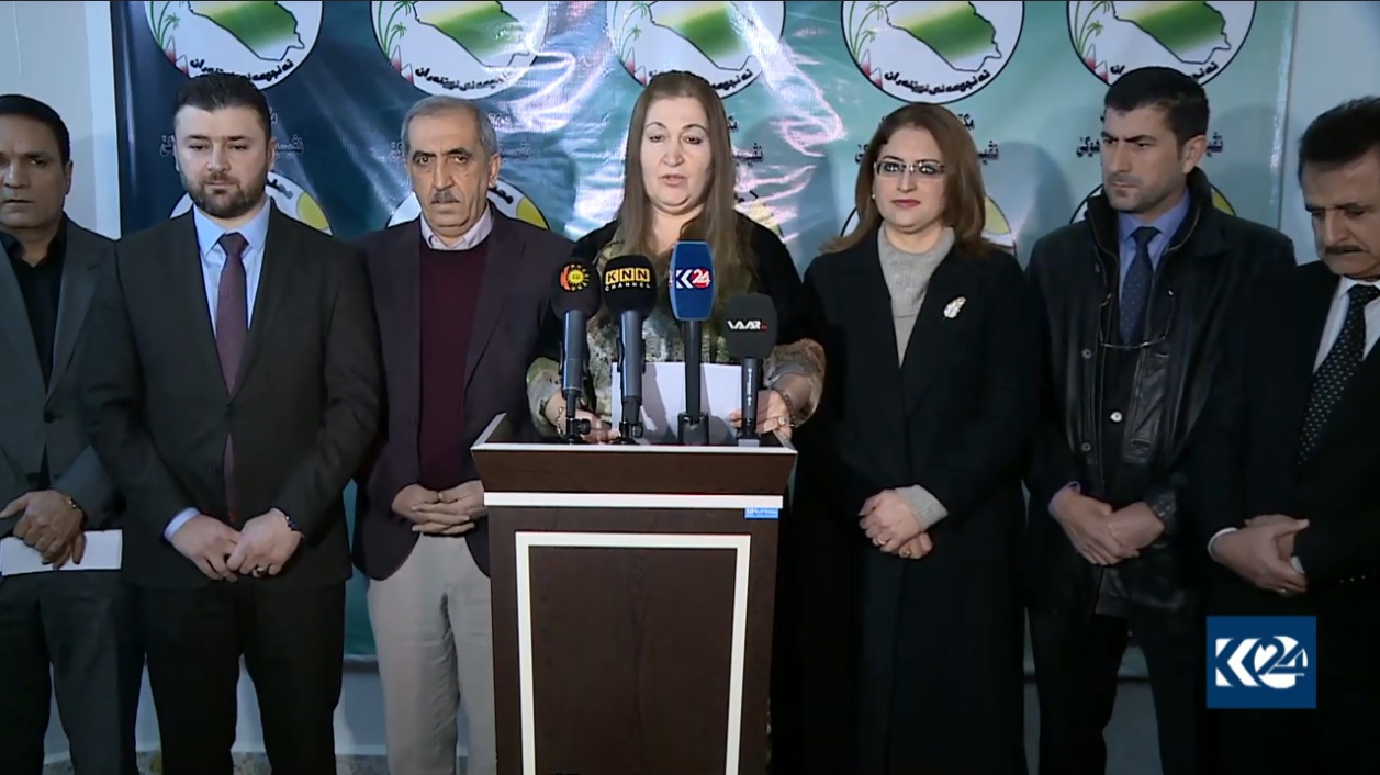 فراكسيۆنى پارتى له‌ به‌غدا راگه‌يه‌ندراوێكى له‌ باره‌ى بۆردومانى ناوچه‌ سنوورييه‌كان بڵاوكرده‌وه‌