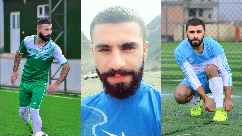 اللاعب علي المعروف باسم علي كارفاخال حيث اخذ شهرته من المدافع الاسباني داني كارفاخال (صورة: كوردستان 24)