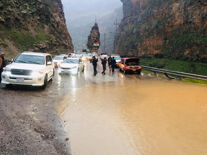 باران رێگەی سۆران- خەلیفانی داخست