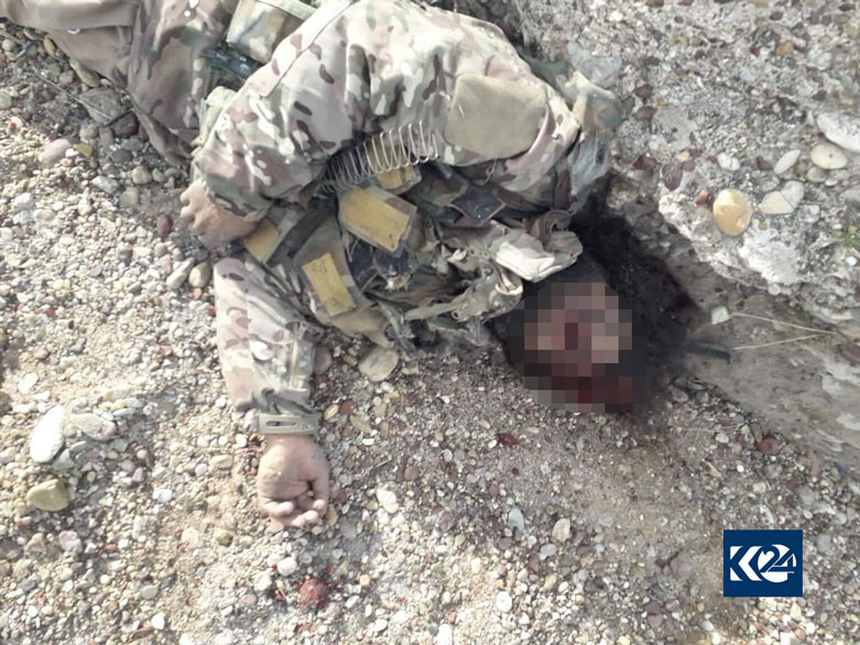 One of the IS militants killed during an operation carried out by the coalition and US Special Forces in Iraq’s Hawija, Jan. 5, 2018. (Photo: Kurdistan 24)