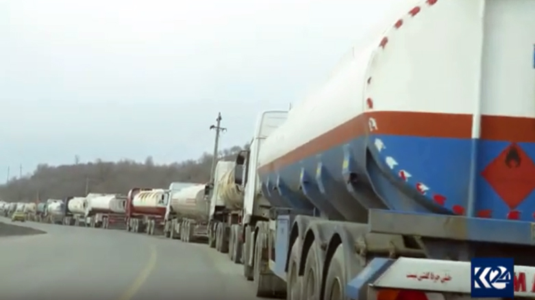 رۆژانە سەدان تانكەر نەوتی كەركووك بۆ ئێران دەگوازرێنەوە