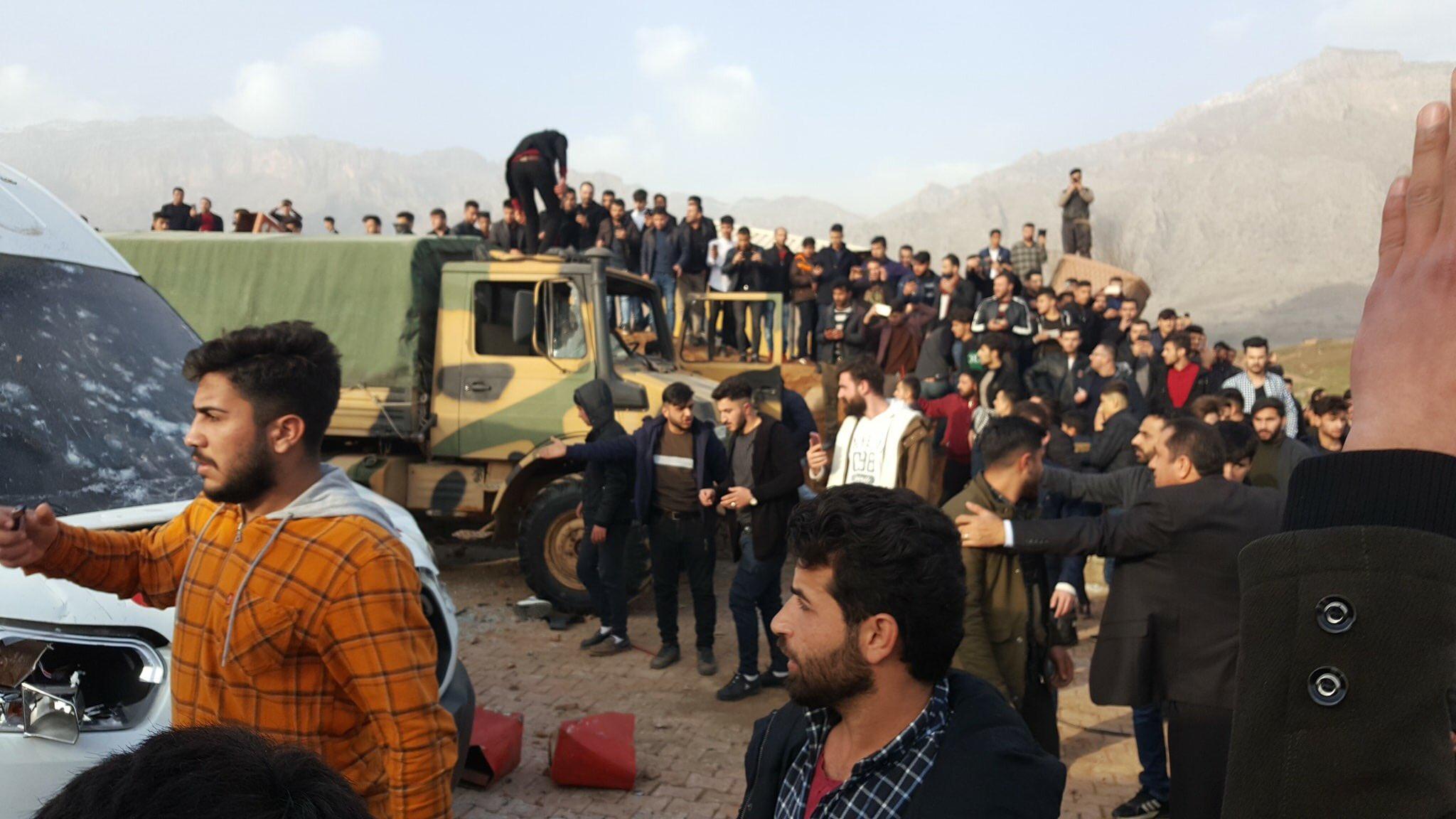 WATCH: Hundreds protest in Kurdistan’s Sheladize after recent Turkish bombardment