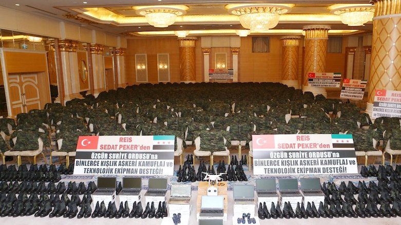 Military equipment the convicted Turkish organized crime leader sent to the Free Syrian Army militias. (Photo: Sedat Peker personal blog)