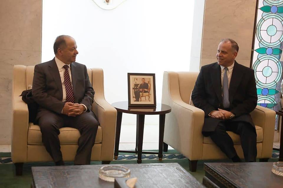 President of the Kurdistan Democratic Party (KDP), Masoud Barzani (left), arrived in the Jordanian capital on Jan. 27, 2019. (Photo: Masoud Barzani's office)