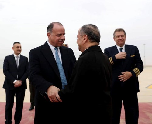 President of the Kurdistan Democratic Party (KDP), Masoud Barzani (right), arrived in the Jordanian capital on Jan. 27, 2019. (Photo: Masoud Barzani's office)