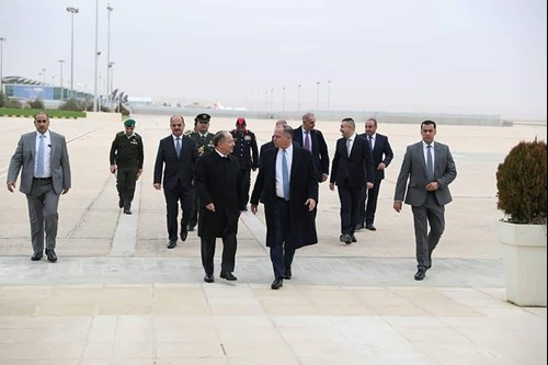 President of the Kurdistan Democratic Party (KDP), Masoud Barzani (left), arrived in the Jordanian capital on Jan. 27, 2019. (Photo: Masoud Barzani's office)