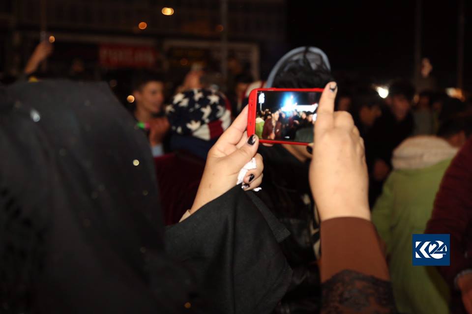 The people of Sulaimani took to the streets of the city on New Year's eve in a celebratory march.