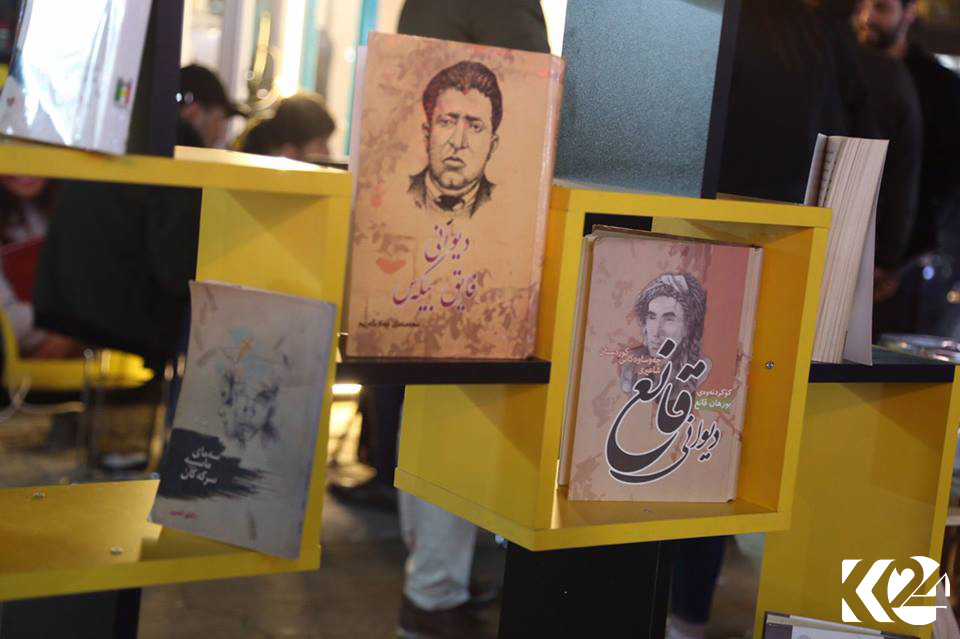Some of the works available at the bookstore on Salim Street’s sidewalk.