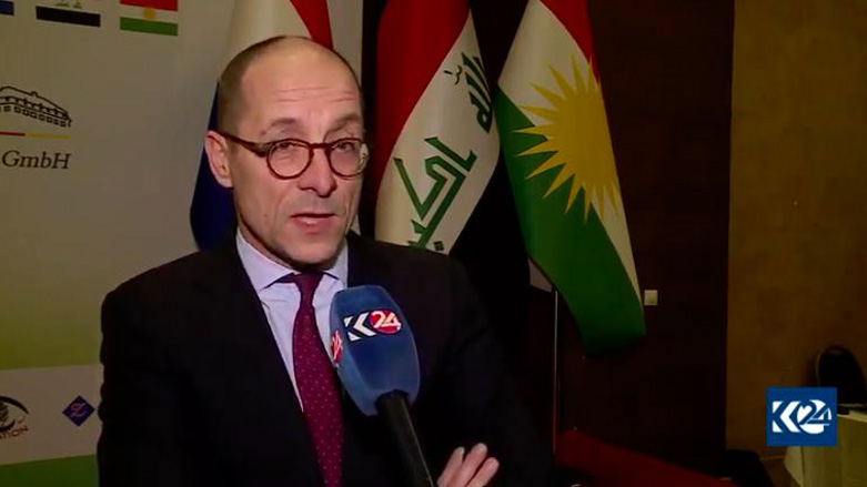 Dutch Consul-General Willem Cosijn talks to Kurdisan 24, Dec. 17, 2018. (Photo: Kurdistan 24)