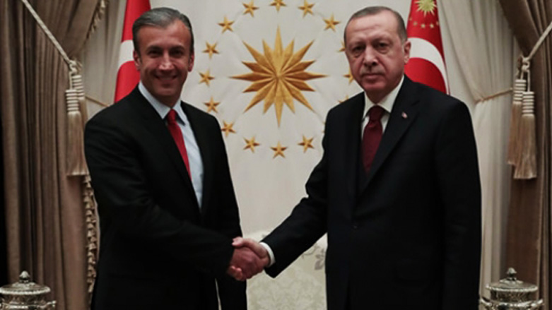 Tareck El Aissami meets Turkish President Recep Tayyip Erdogan at the Presidential Complex in Ankara, Jan. 18, 2019. (Photo: Archive)