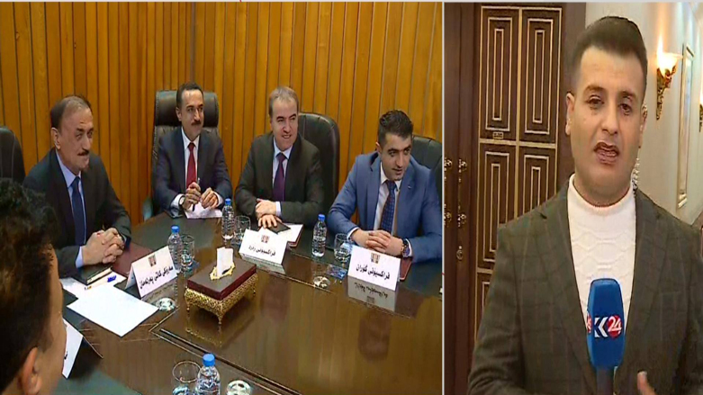 سەرۆکی فراکسیۆنەکانی پەرلەمانی کوردستان لە كۆبوونەوەدان