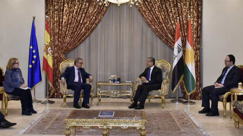 Spanish Ambassador to Iraq, Juan José Escobar Stemmann, met with the Chancellor of the Kurdistan Region Security Council (KRSC), Masrour Barzani, in Erbil, Feb. 9, 2019. (Photo: KRSC)