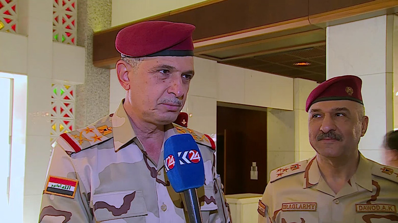 Chief of Staff of Iraqi Defense Ministry Osman al-Ghanmi during an interview with Kurdistan 24.