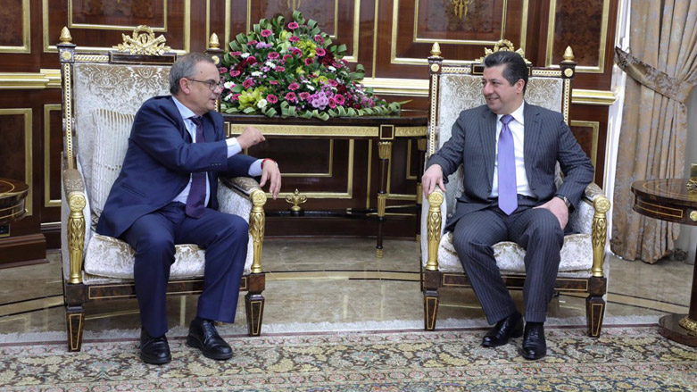 Spanish Ambassador to Iraq, Juan José Escobar Stemmann, met with the Chancellor of the Kurdistan Region Security Council (KRSC), Masrour Barzani, in Erbil, Feb. 9, 2019. (Photo: KRSC)