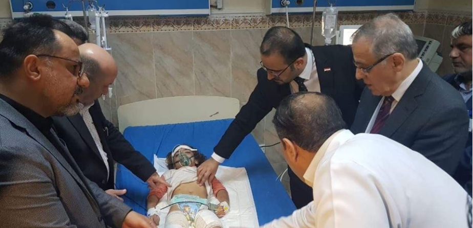 منداڵه‌كه له‌ نه‌خۆشخانه‌ شه‌هید سه‌دری به‌غدا، به‌ره‌وه‌ی گیان له‌ده‌ستبدات