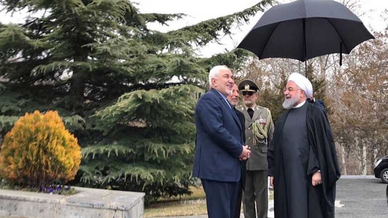 حصور ظریف در مراسم استقبال روحانی از نخست وزیر ارمنستان