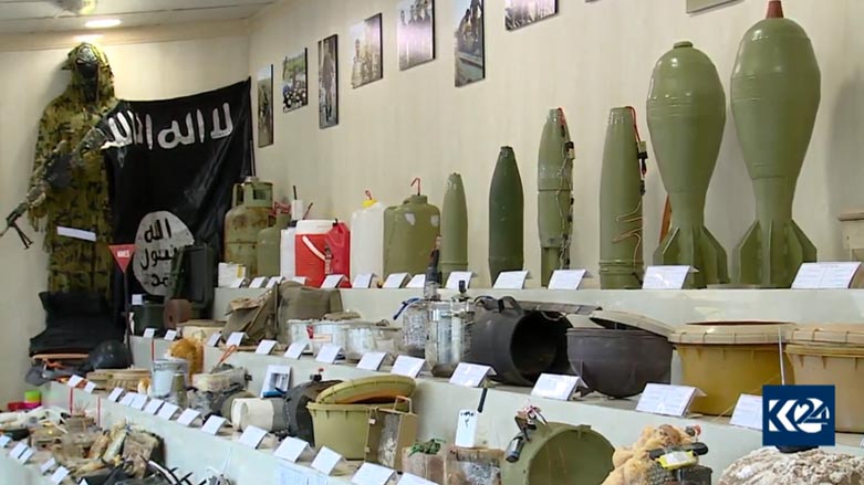 كه‌لوپه‌ل و ته‌قه‌مه‌نییه‌كانی داعش له‌ كۆڕێ نمایش ده‌كرێن