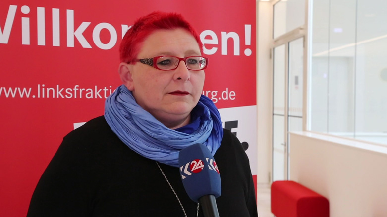 Andrea Johlige, a member of the Brandenburg Parliament, during an interview with Kurdistan 24, Feb. 26, 2019. (Photo: Kurdistan 24)