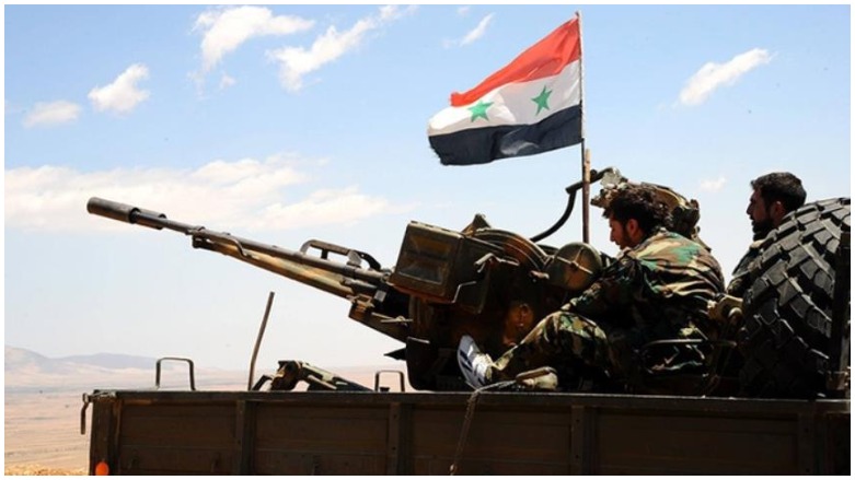 Hevpeyman hêzeke artêşa Sûriyê bombebaran dike 